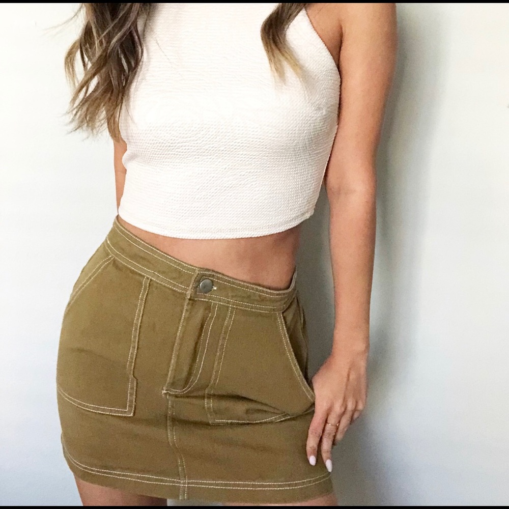 70’s vibe Cotton mini skirt